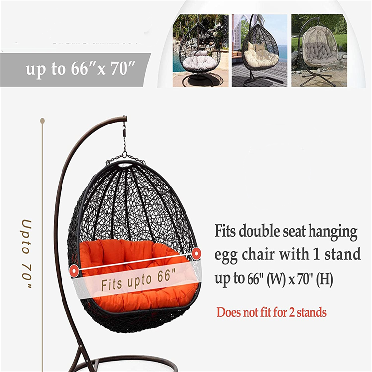 Factory Hot Sale Outdoor Furniture Swing Hanging White Chair Eggshell Waterproof Patio Covers