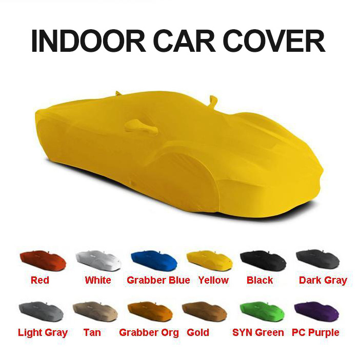 Custom Universal Sun Proof Full Stretch Spandex Elastic Silk Fleece Soft Indoor Folding Car Cover