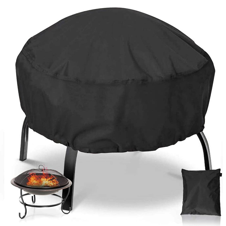 Hot Sale 210D Oxford circular courtyard fire pit harner pan fire basket fire pit cover