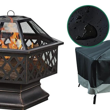 Customized Portable High Quality OEM Sizes Not Fading Waterproof Firepit Cover