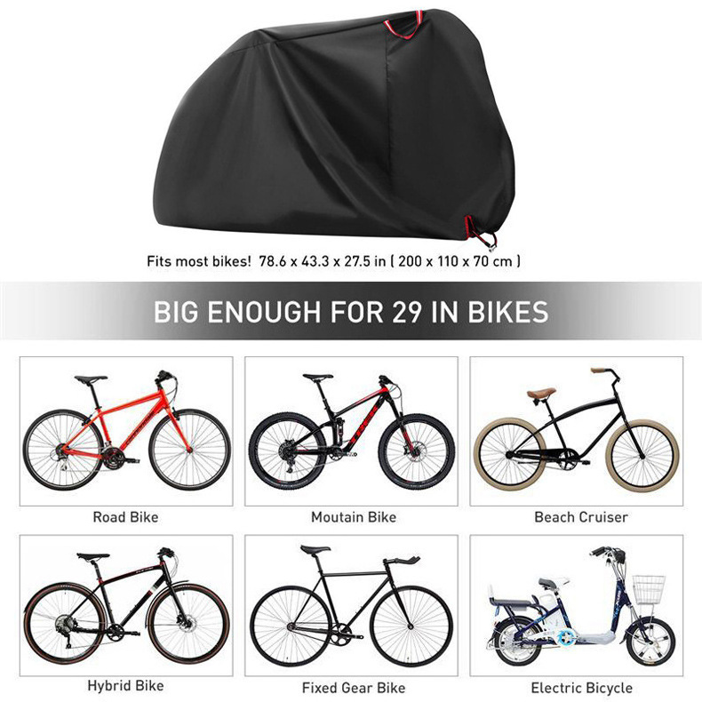 210D Oxford Pu Coating Waterproof Outdoor Mobility Scooter Cover Electric Bicycle Cover Bike Covers For Outside Storage