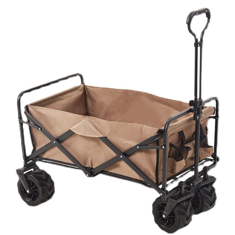 Outdoor Classic High PU Material Sand Beach Folding Wagon Cart Wheel 7x4 ''