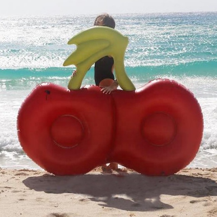 Hot Selling Inflatable Red Cherry Pool Beach Float for Water Party