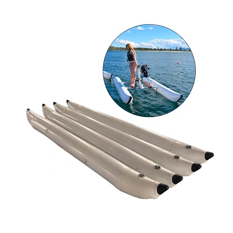 Custom NO MOQ Durable PVC Inflatable Banana Pontoons Tubes Buoy for  Sea Water Pedal Bike Boat