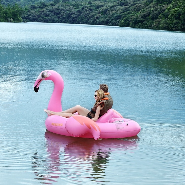 Amazing Long Endurance Motorized Inflatable Flamingo Pool Float