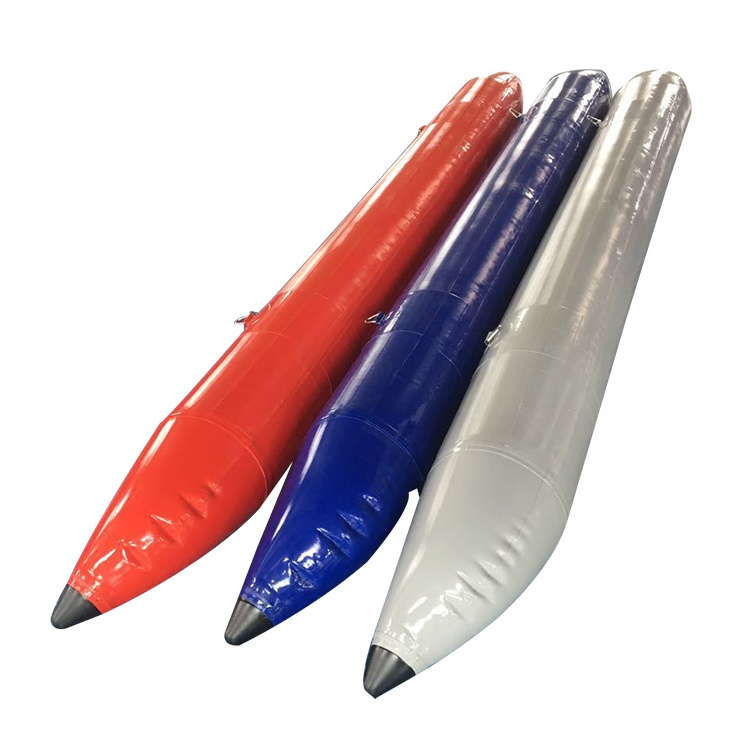 Custom Durable PVC Inflatable Banana Pontoons Tubes Buoy for Pedal Fishing Boats