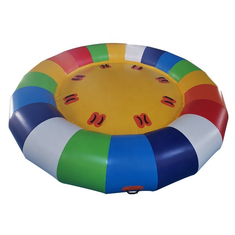 Commercial Crazy Inflatable Saturn Rocker Extreme Water Ride Spinning Towable Disco Boat Tube Sports UFO Toy