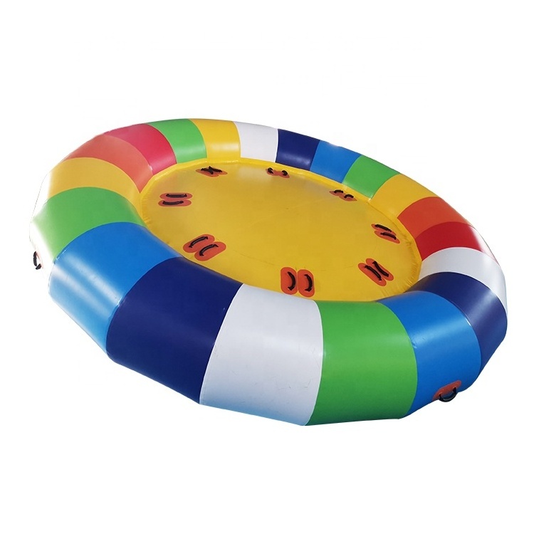 Commercial Crazy Inflatable Saturn Rocker Extreme Water Ride Spinning Towable Disco Boat Tube Sports UFO Toy