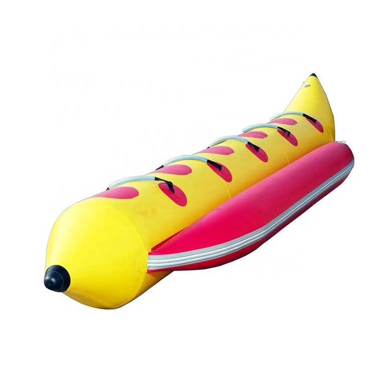 Good Quality  5  Person Inflatable Banana Ocean Water Ski Boat for Rental