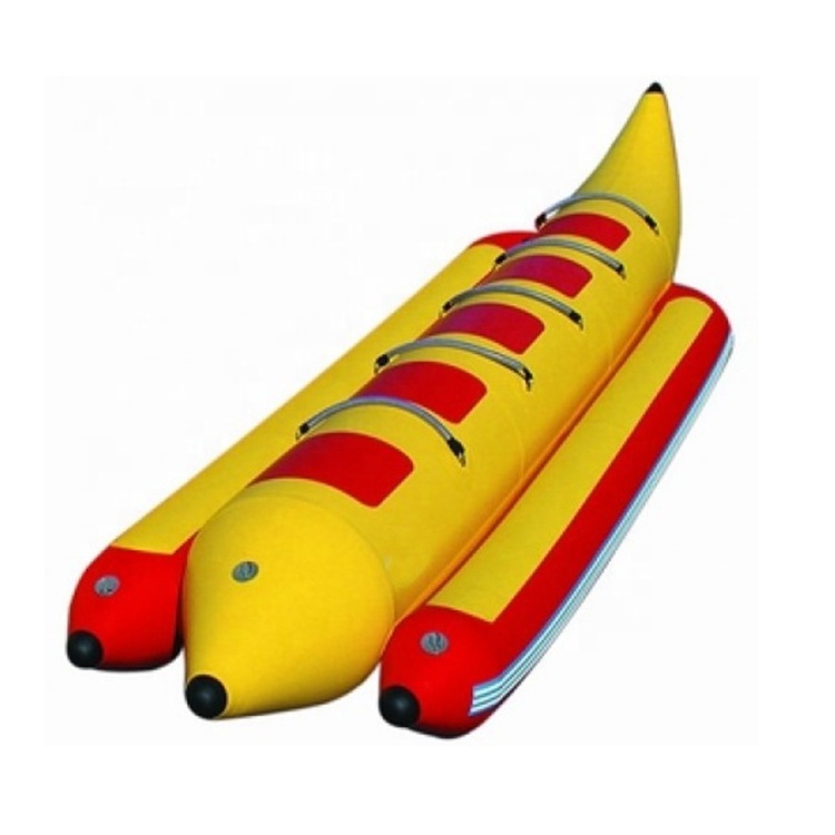 Good Quality  5  Person Inflatable Banana Ocean Water Ski Boat for Rental