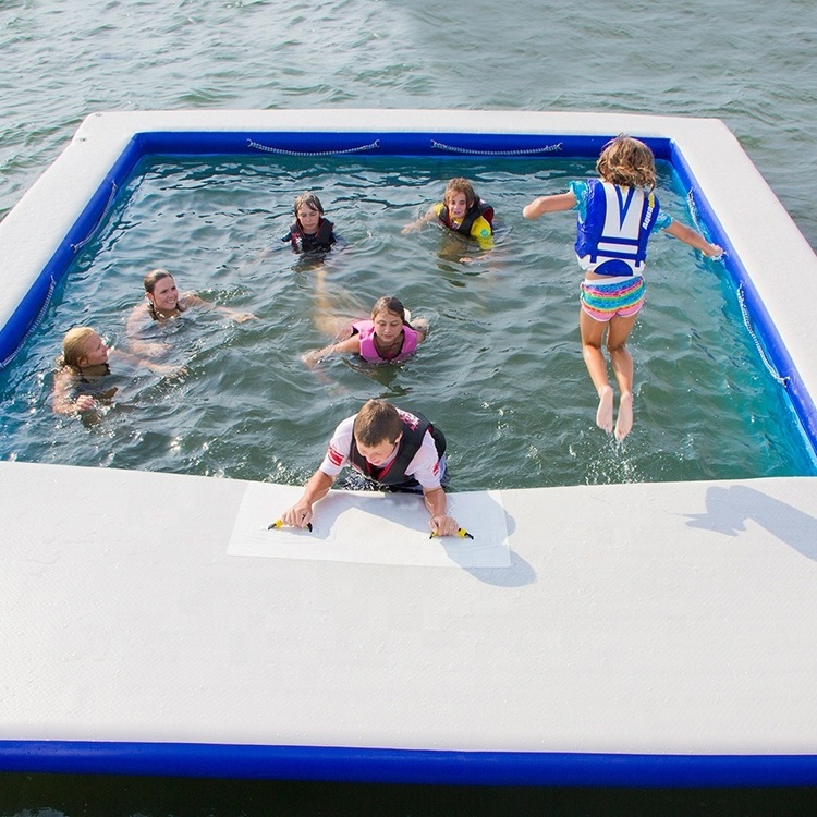 Foldable and Removable Inflatable Yacht Floating Ocean Sea Swimming Pool with Anti Jellyfish Net for Sale