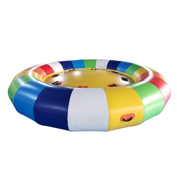 Commercial Crazy Inflatable Saturn Rocker Extreme Water Ride Spinning Towable Disco Boat Tube Sports UFO Toy