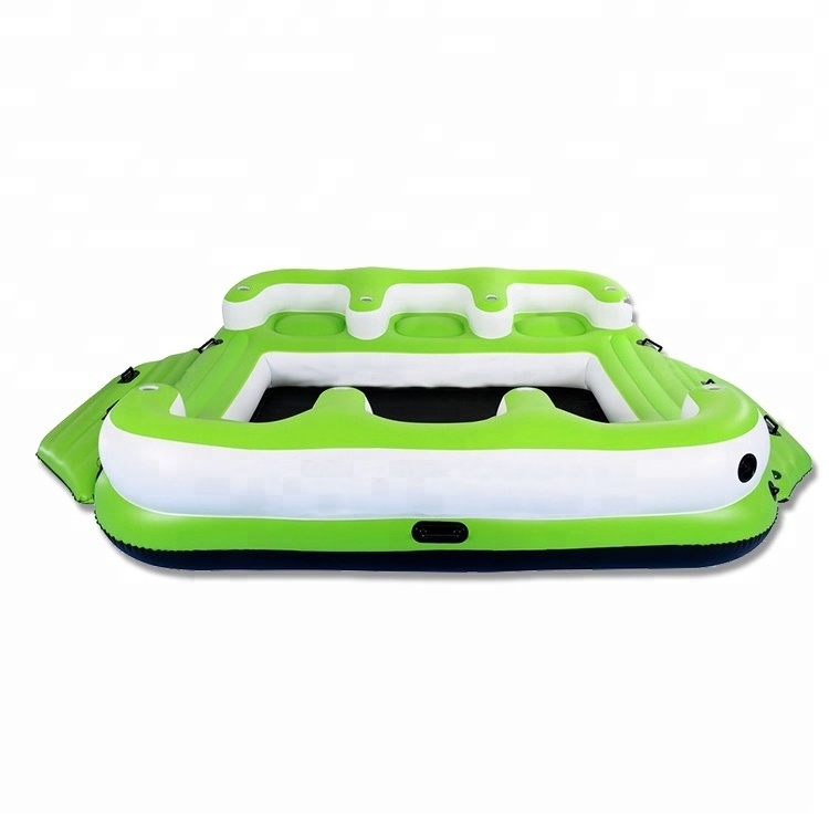 PVC 6 Person Inflatable Pool River Floating Island or Raft For Lake Water Party