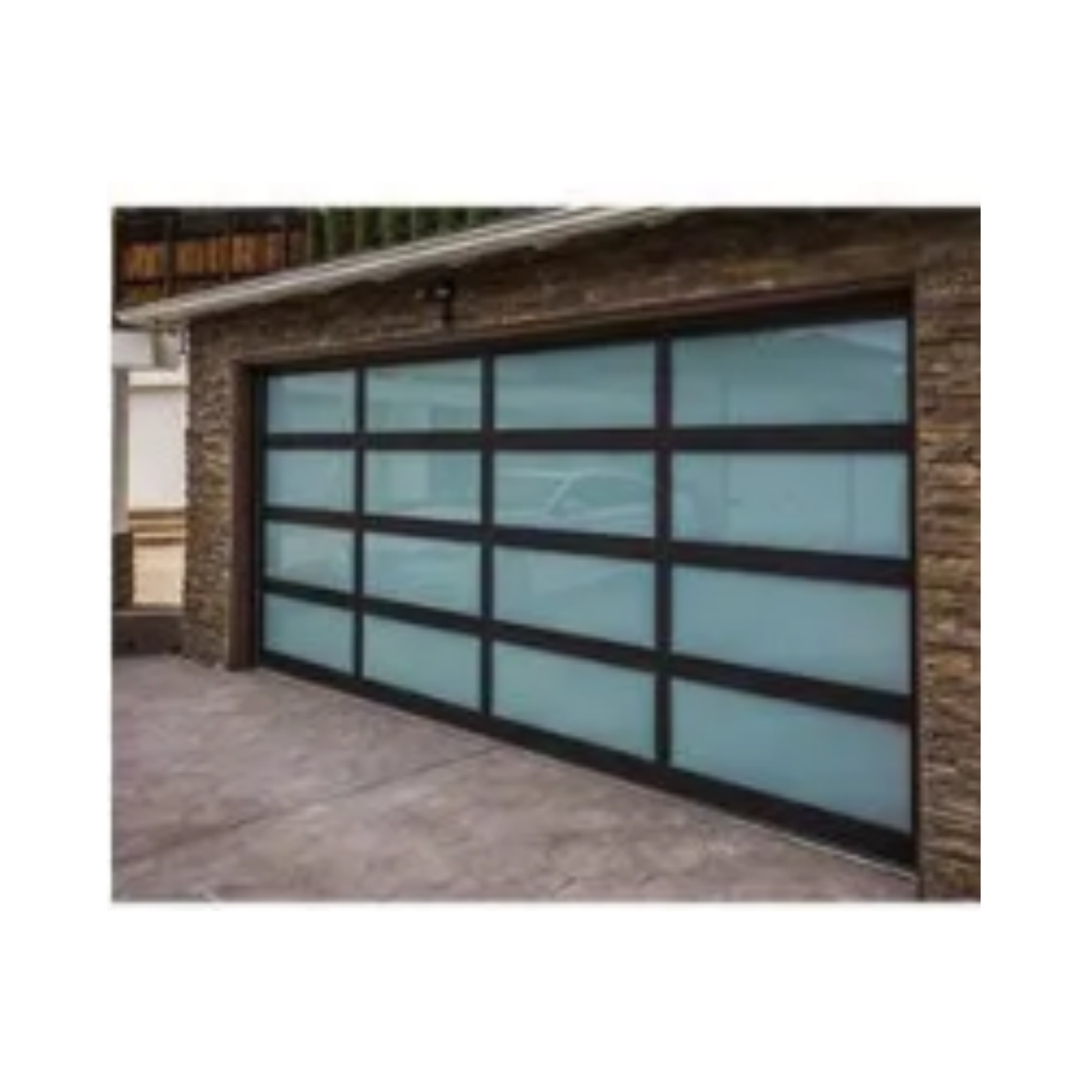 Modern sectional overhead full view aluminum tempered glass panel garage door price plexiglass garage door