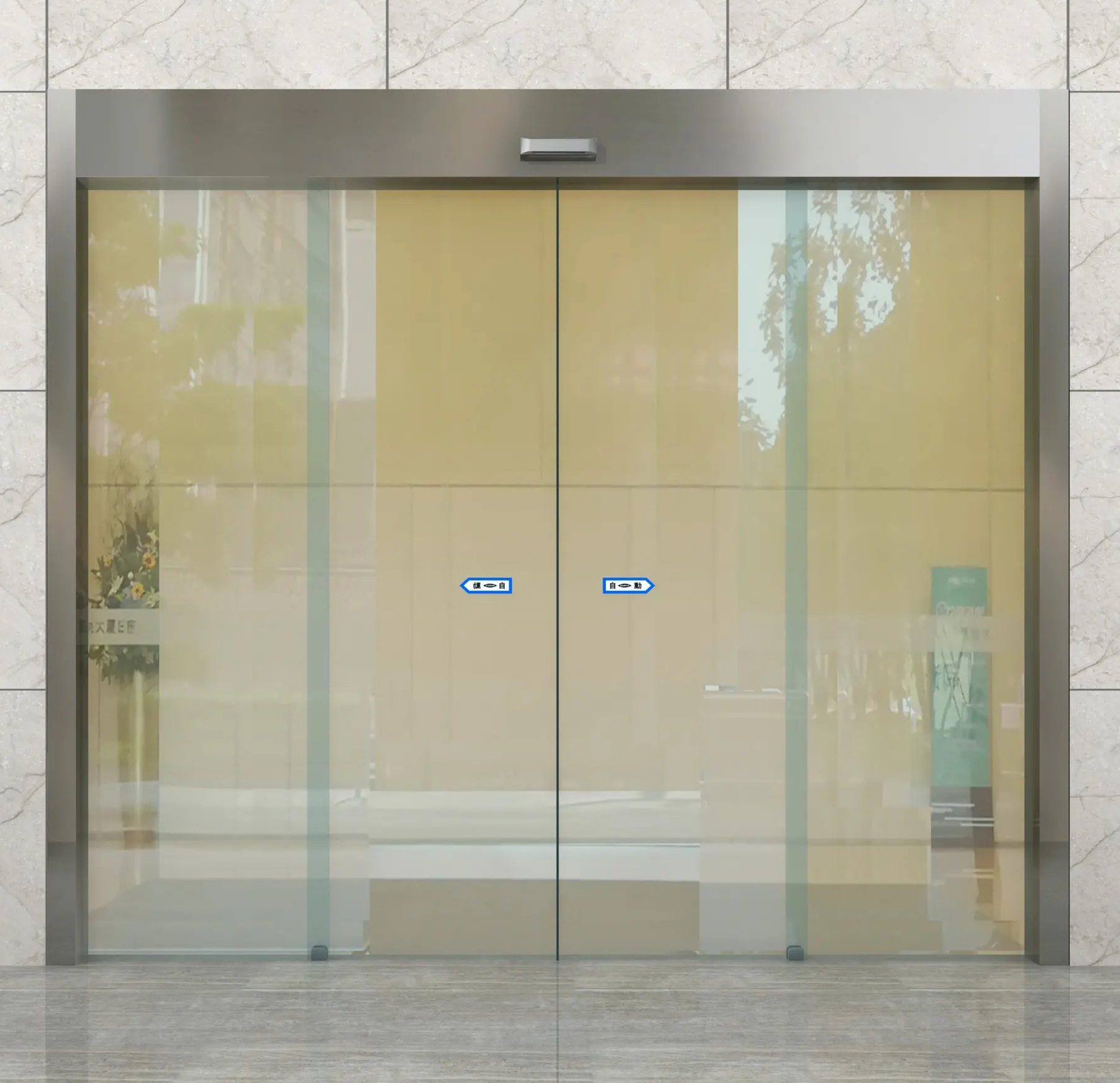 High Quality Infrared Automatic Glass Used Sliding Glass Doors Sale Modern Induction Door