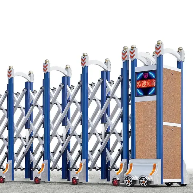 Customize Heavy Duty Aluminum Retractable Gate Motor Barrier Automatic Telescopic Sliding Heavy Duty Slide Gate