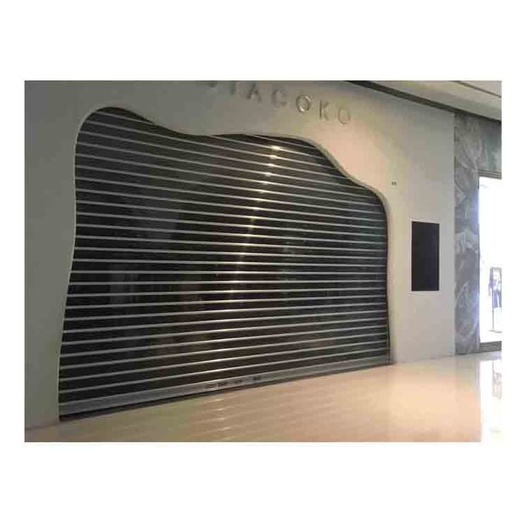 High Quality Automatic Windproof Roller Crystal Shutter Door for Sale PVC Plastic Graphic Design Commercial Modern Folding