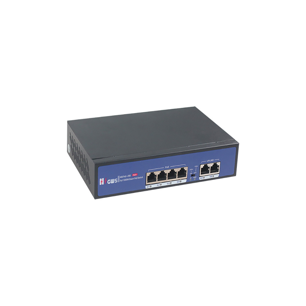 New Original Full Gigabit 6 Ports POE Switch with RJ45 Uplink Port Watchdog Extend 250m POE Switch