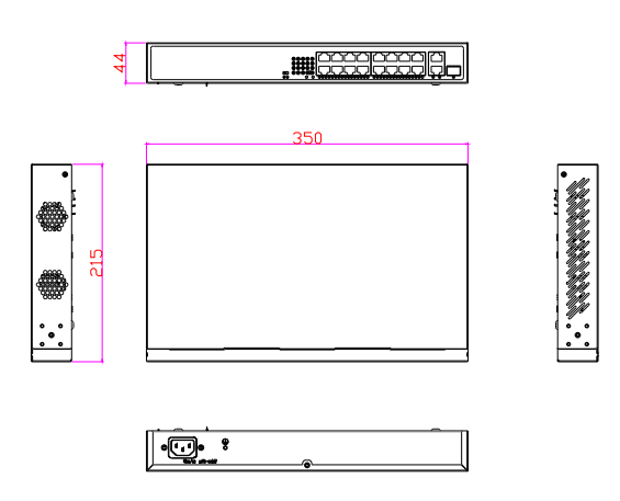 Ethernet switch CCTV Outdoor Gigabit Network unmanaged 16 port Rack mount Non-standard poe switch