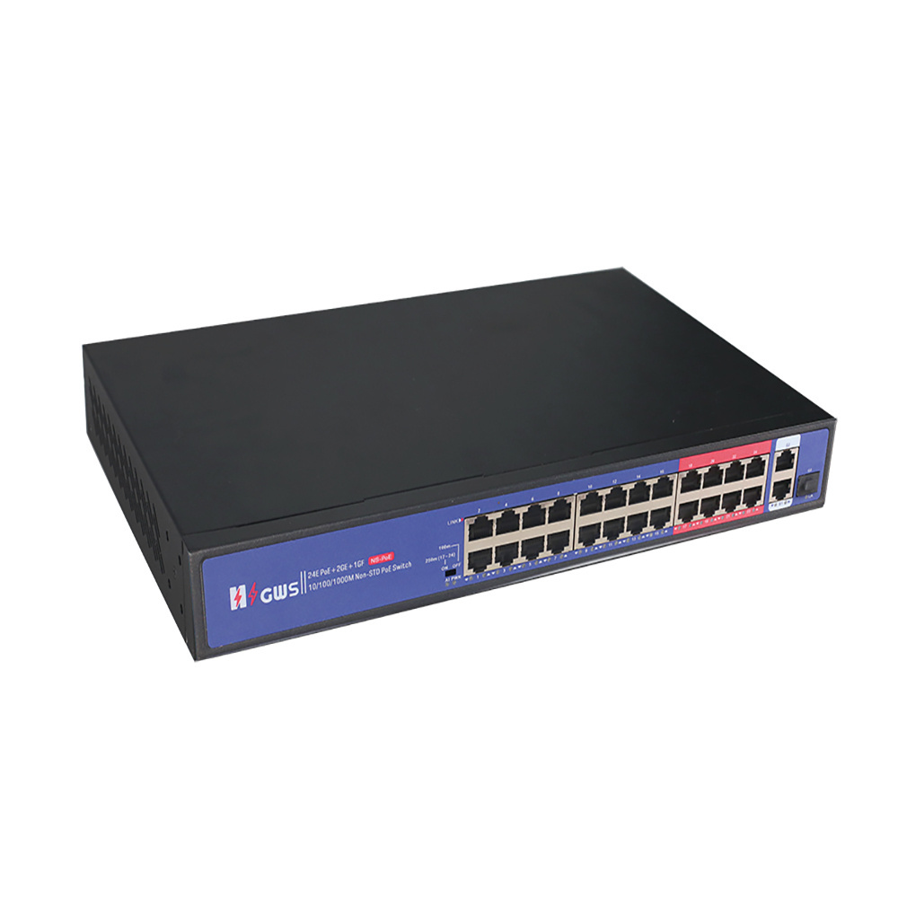 24 port Gigabit 1000Mbps passive Power over Ethernet PoE Switch with SFP Port for CCTV Camera