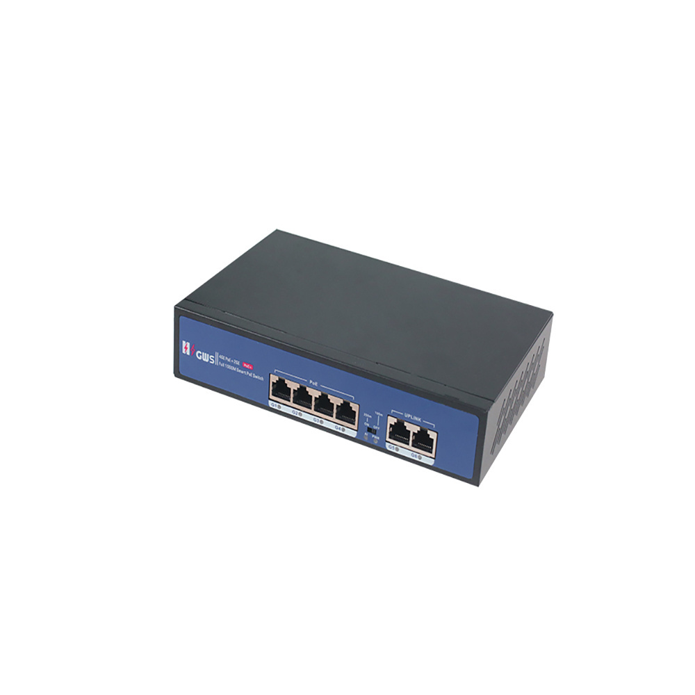 New Original Full Gigabit 6 Ports POE Switch with RJ45 Uplink Port Watchdog Extend 250m POE Switch