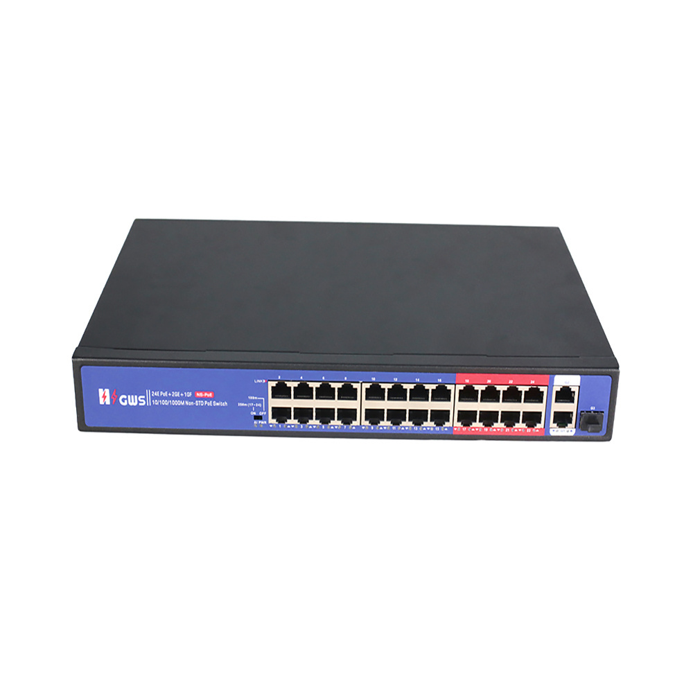 24 port Gigabit 1000Mbps passive Power over Ethernet PoE Switch with SFP Port for CCTV Camera