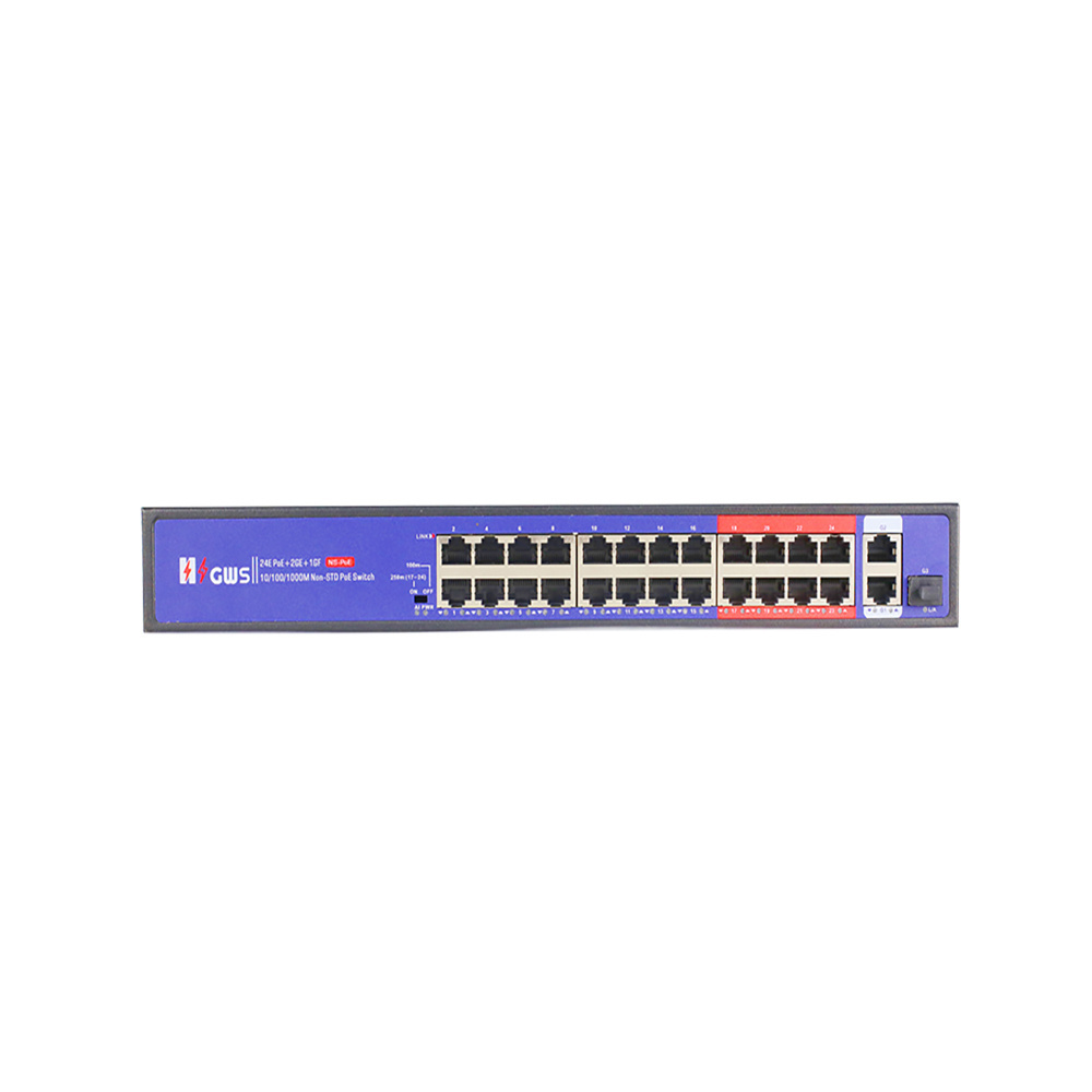 24 port Gigabit 1000Mbps passive Power over Ethernet PoE Switch with SFP Port for CCTV Camera