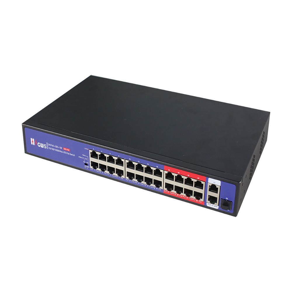 24 port Gigabit 1000Mbps passive Power over Ethernet PoE Switch with SFP Port for CCTV Camera