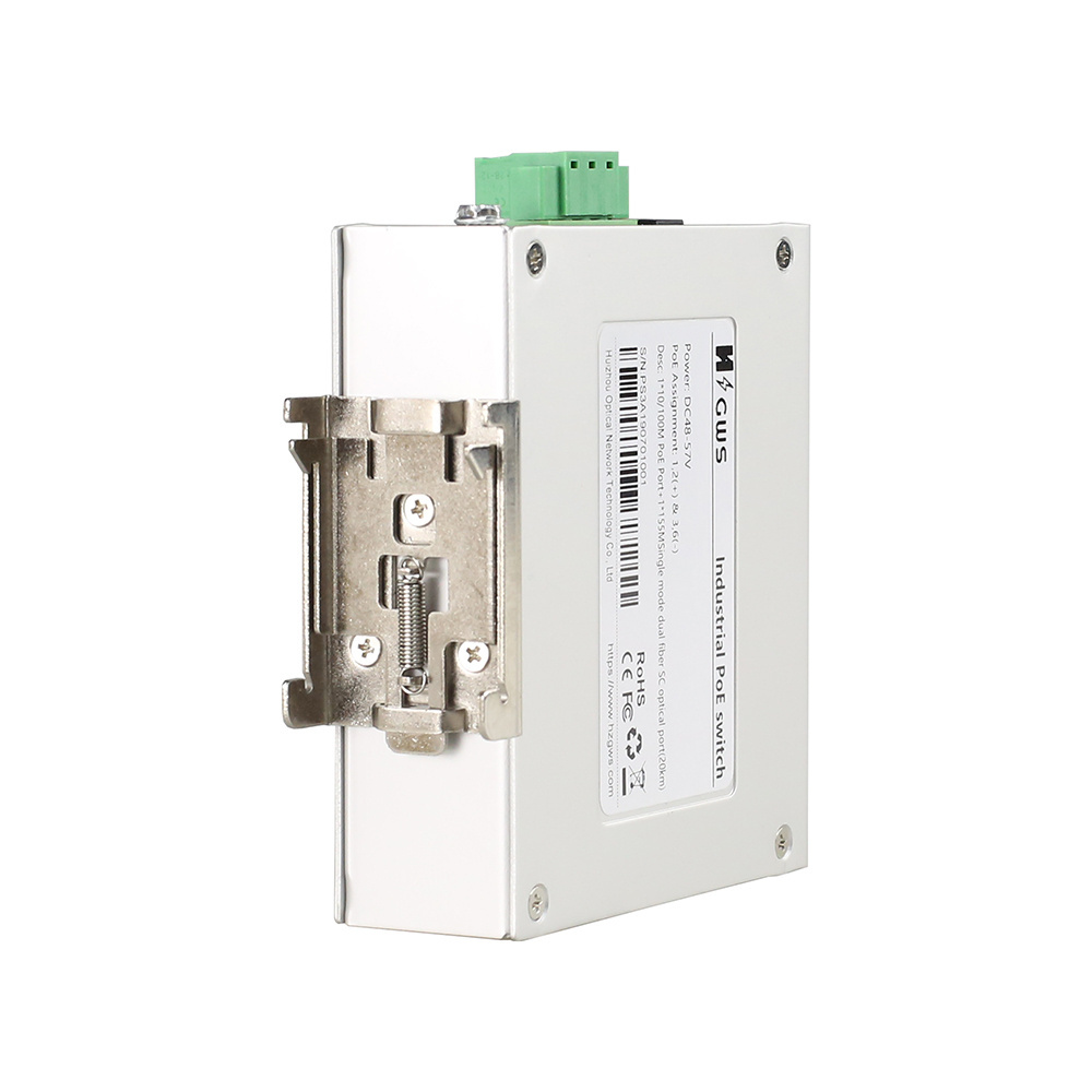 Din Rail Switch Industrial Ethernet 2-port 10/100M For CCTV System