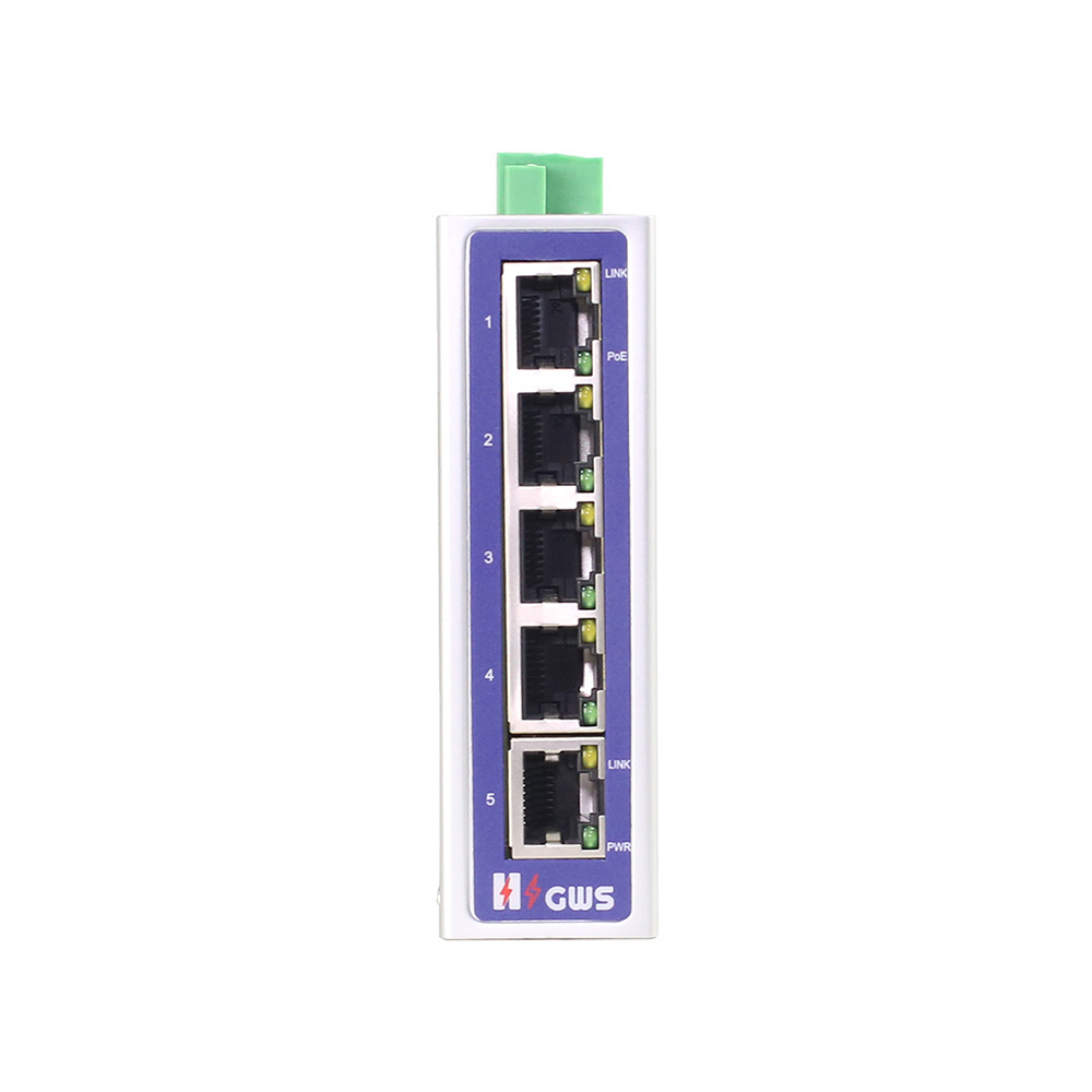 IP30 DC44~56V Industrial Grade 100M Ethernet 4 PoE Switch for IP Camera