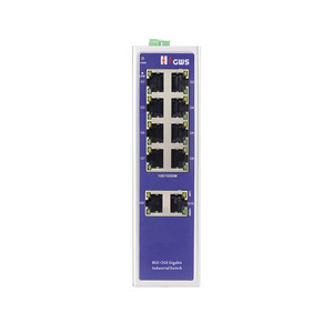 Industrial ethernet 8 Ports  and 2 1000M RJ45 Port Industrial Gigabit POE Switch