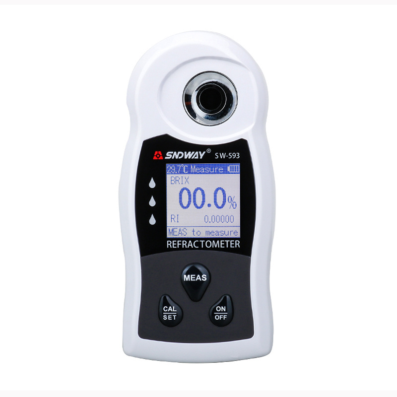 new SW-593 Sugar Brix Meter Digital Refractometer 2 in 1 measure for Sugar concentration and refractive index