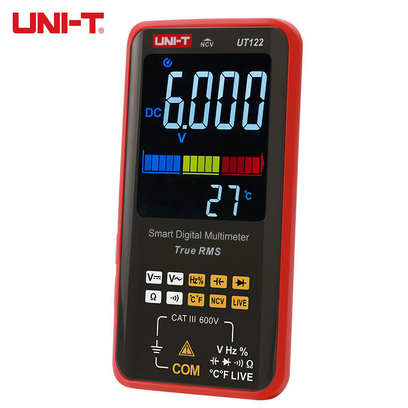 UNI-T UT122 industrial grade true RMS 6199 LCD display AC DC 600v digital small multimeter tester