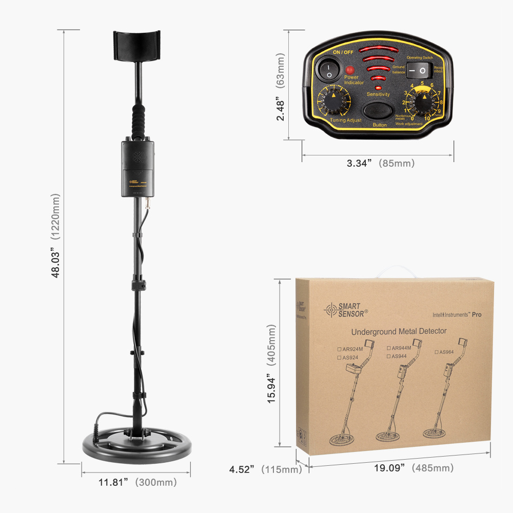 2023 new AR944M Gold Detector Silver Locator Scanner  Detection tester Underground  Industrial  Metal Detector