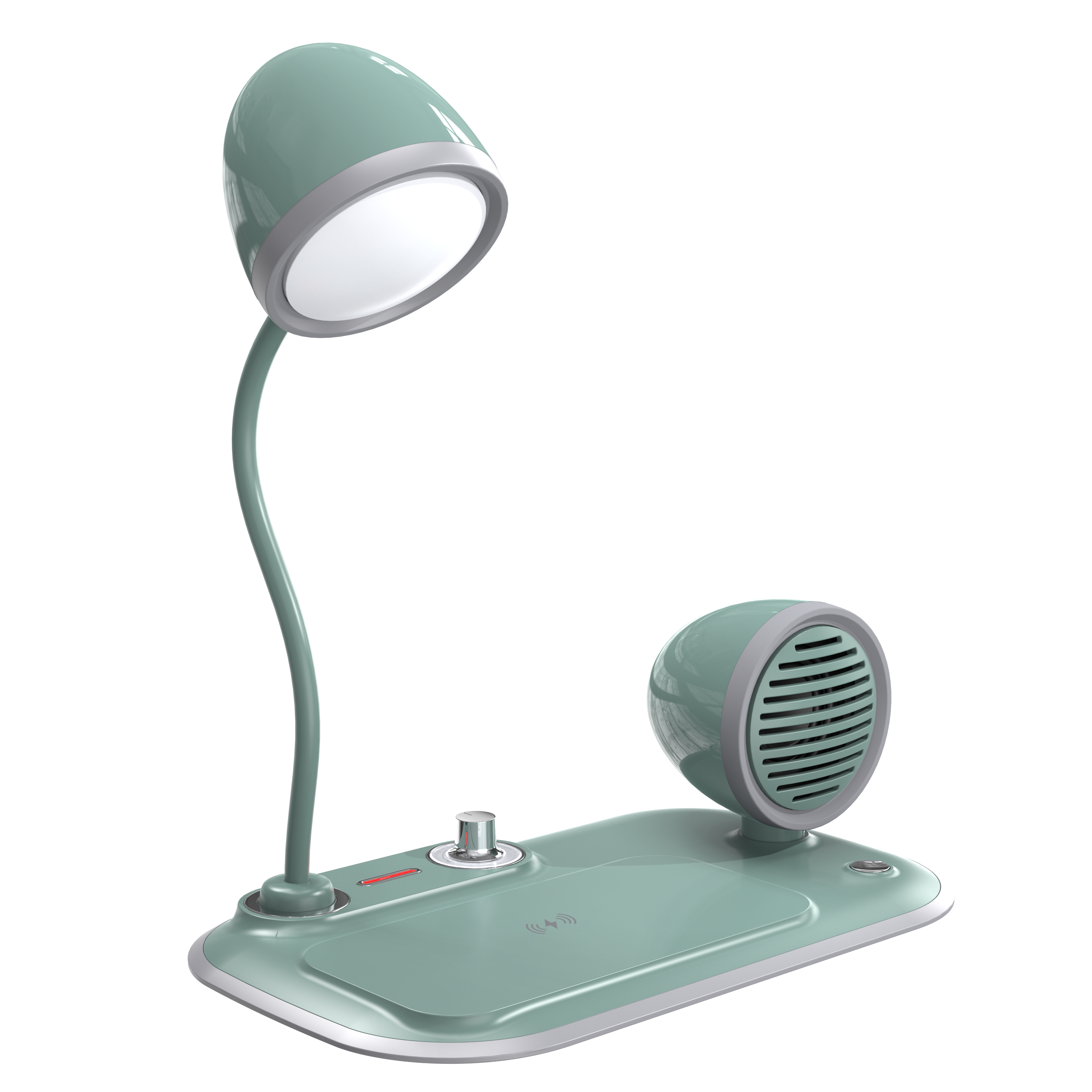 2023 New Trending Table lamp with integrated wireless charger with sleep mode and Blue-tooth connectivity