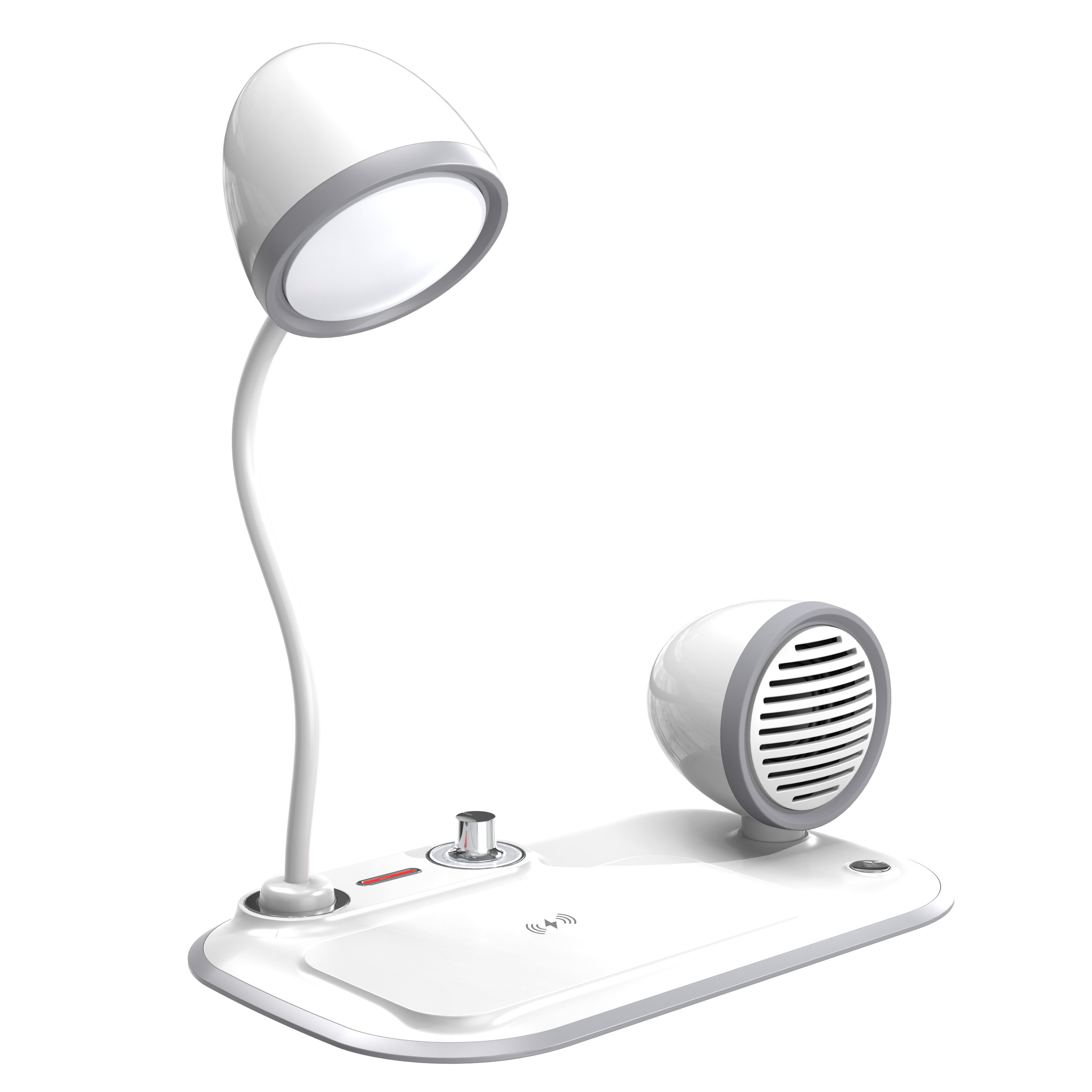 2023 New Trending Table lamp with integrated wireless charger with sleep mode and Blue-tooth connectivity