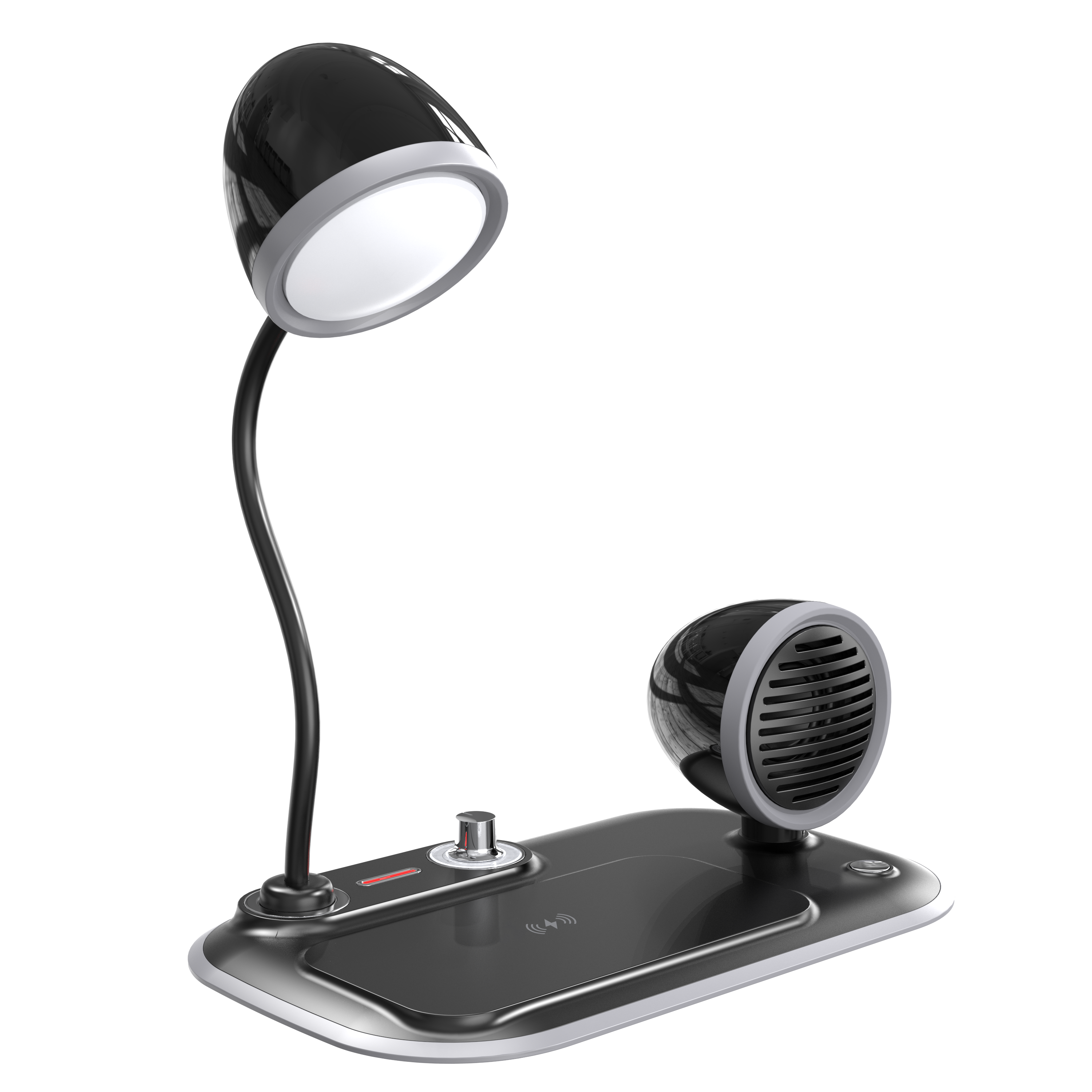 2023 New Trending Table lamp with integrated wireless charger with sleep mode and Blue-tooth connectivity