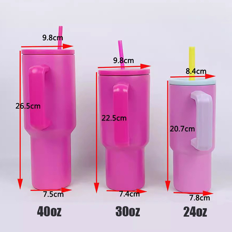 New Arrival 24oz Tumbler with Handle and Straw Lid Kids Trek 24 oz Tumbler Insulated Reusable Stainless Steel Water Bottle