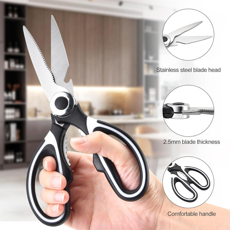 Kitchen 3 Pack Stainless Steel Kitchen Knives 5 Layers Scissors Cutter Set Herb Spices Scissors Cooking Tools Onion Cutter