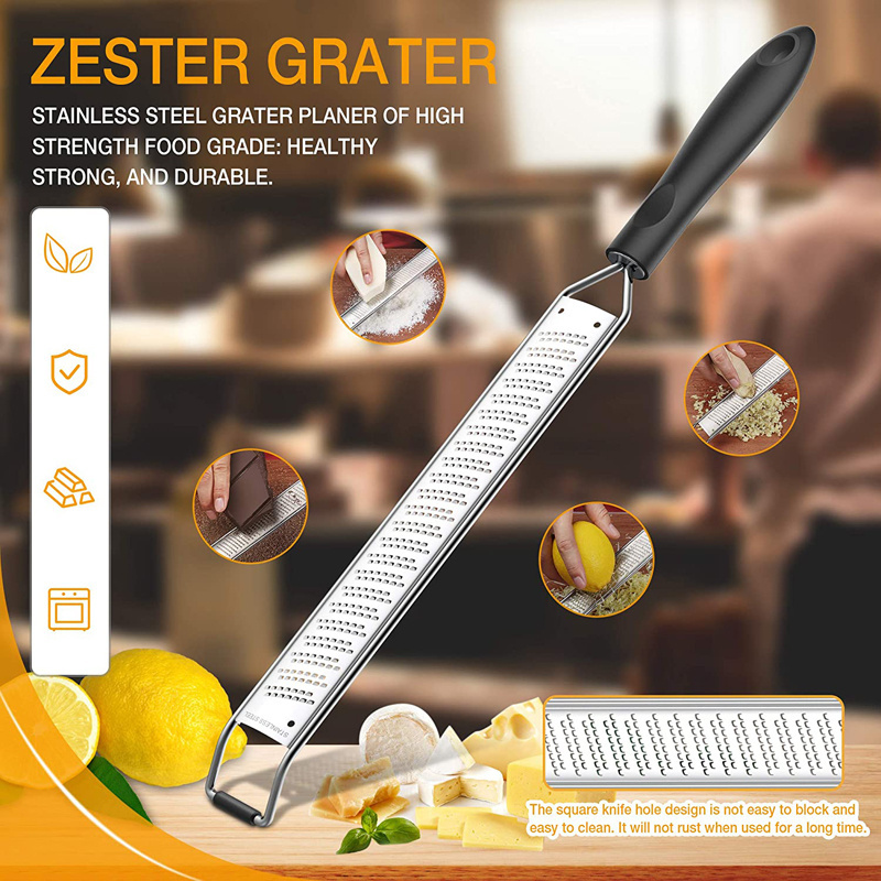 Lemon Zester & Cheese Grater Premium Stainless Steel A Sharp Kitchen Tool for Ginger  Garlic Nutmeg Chocolate Vegetables