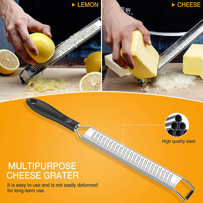 Lemon Zester & Cheese Grater Premium Stainless Steel A Sharp Kitchen Tool for Ginger  Garlic Nutmeg Chocolate Vegetables