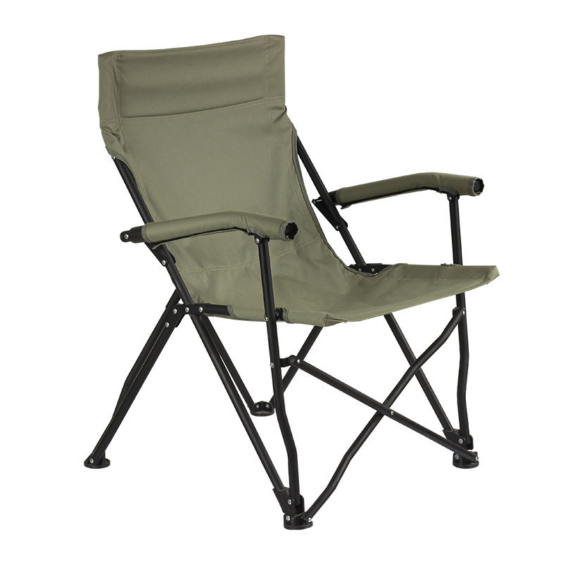 Hangrui Lightweight Portable Folding Camping Chair with Armrest for Picnic and Lawn