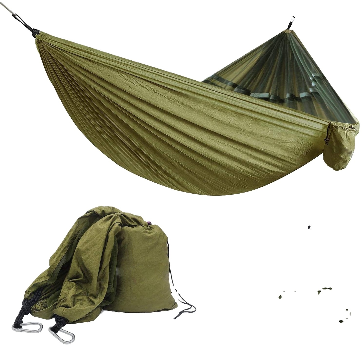 Outdoor High Capacity Camping Hammock Net Lightweight Portable Double Parachute Hammocks for Hiking