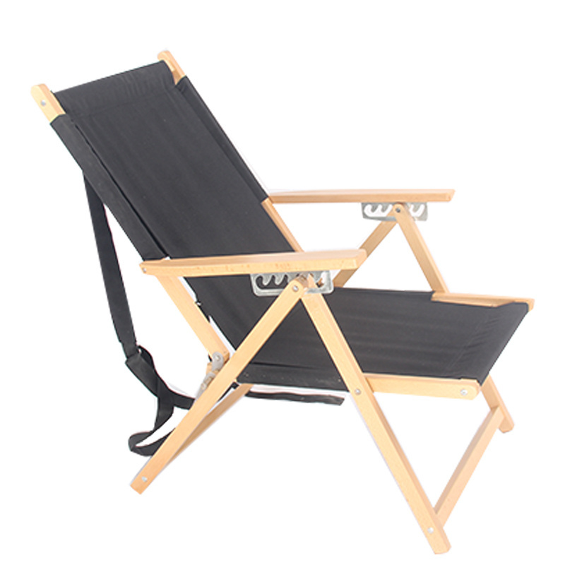 Top quality outdoorchair beach folding portable beach chair wooden camping recliner portable deck chair  wave chaise lounger