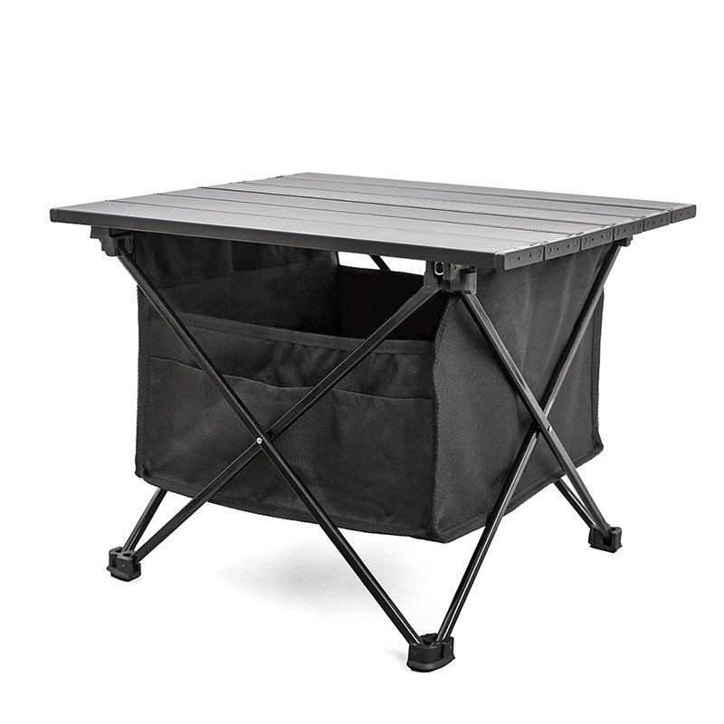 Ultralight Mini Outdoor Folding Table with Beech Wooden Top and Aluminum Frame for Camping Furniture