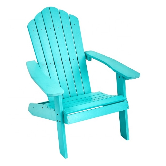 Hangrui Modern Outdoor Shell-Shaped Backrest Recycled Folding Plastic Wood Adirondack Chair