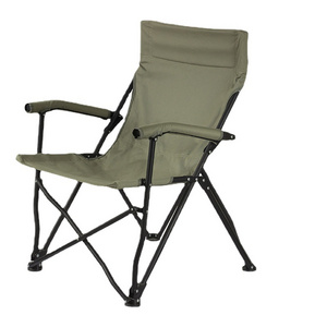 Hangrui Lightweight Portable Folding Camping Chair with Armrest for Picnic and Lawn