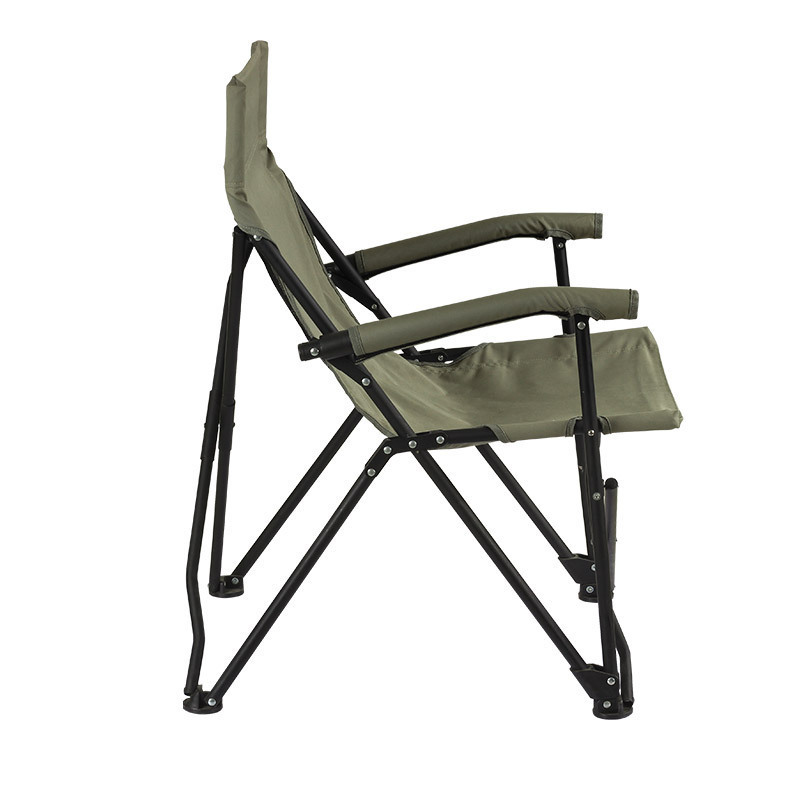 Hangrui Lightweight Portable Folding Camping Chair with Armrest for Picnic and Lawn