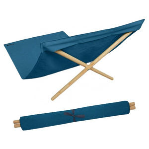 Hangrui Wholesale Custom Logo Portable Lounger Recliner, Folding Beach Chair with Backrest and Cotton Mat