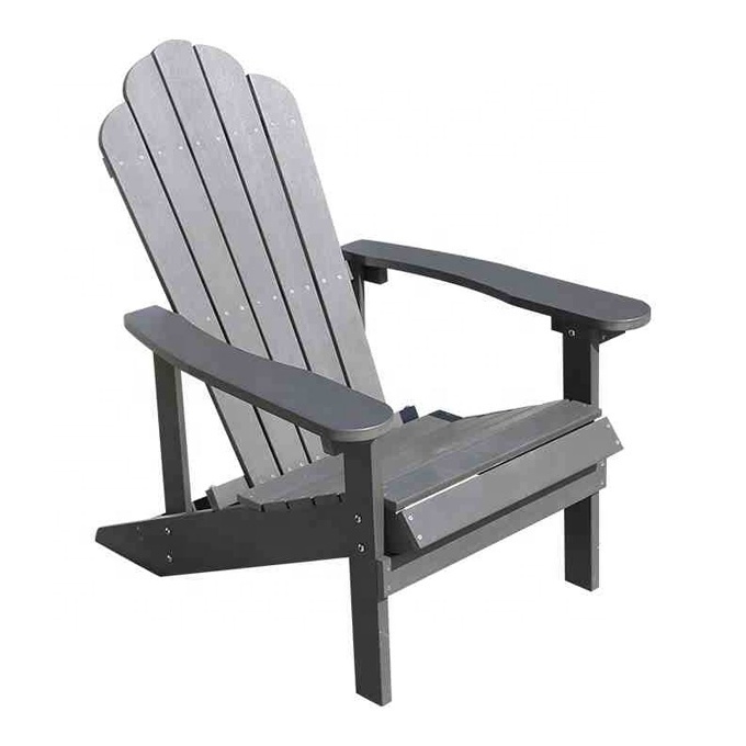 Hangrui Modern Outdoor Shell-Shaped Backrest Recycled Folding Plastic Wood Adirondack Chair